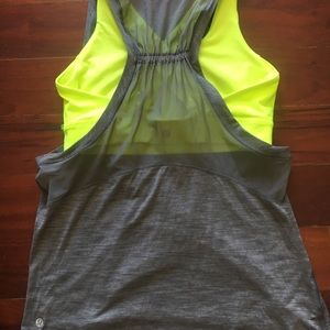 Lululemon racer tank with built in 34DD bra.